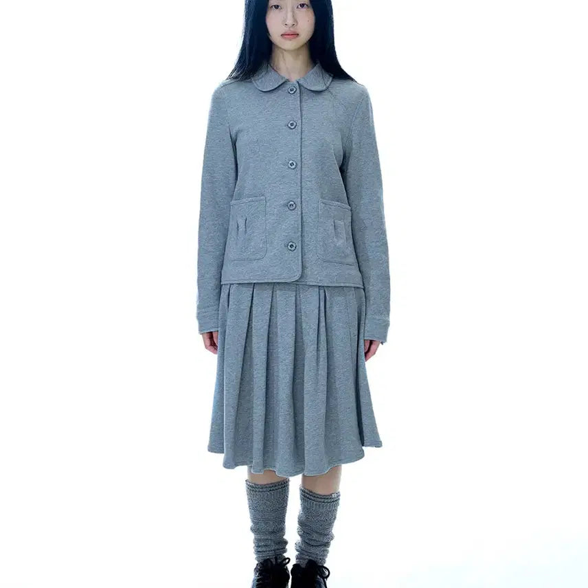 [BUNJANG] Koiseyo Koji Sweat Setup Set-up Melange Gray / 코이세이오 코지 스웻 셋업 멜란지 그레이