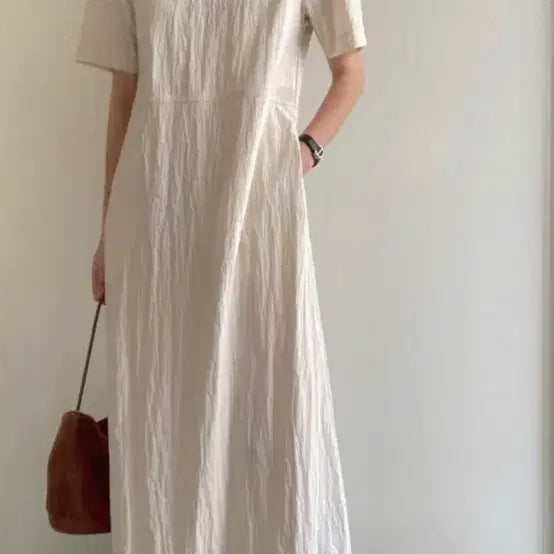 [BUNJANG] Cool Midi Dress Beige / 쿨원피스 베이지