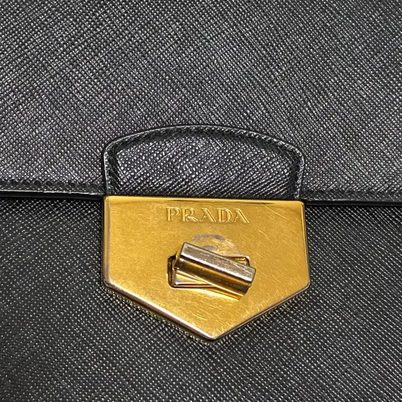 [BUNJANG] Prada Saffiano Chain Shoulder Bag Black / (정품)프라다 사피아노 체인 숄더백 블랙