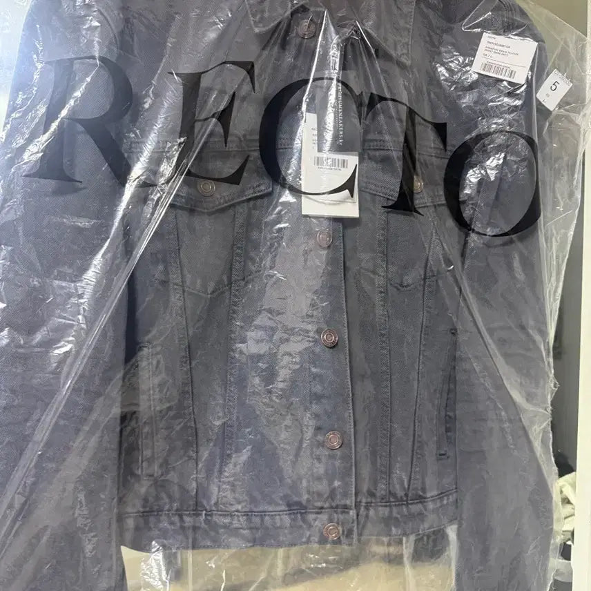 [BUNJANG] Recto Signature Denim Trucker Jacket Dark Grey / 렉토 시그니처 데님 트러커 자켓 다크그레이