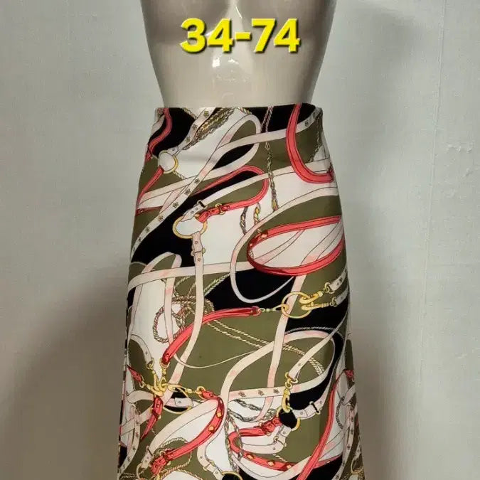 [BUNJANG] Chain Pattern H-Line Skirt / 체인 패턴 H라인 스커트 s ms514-6