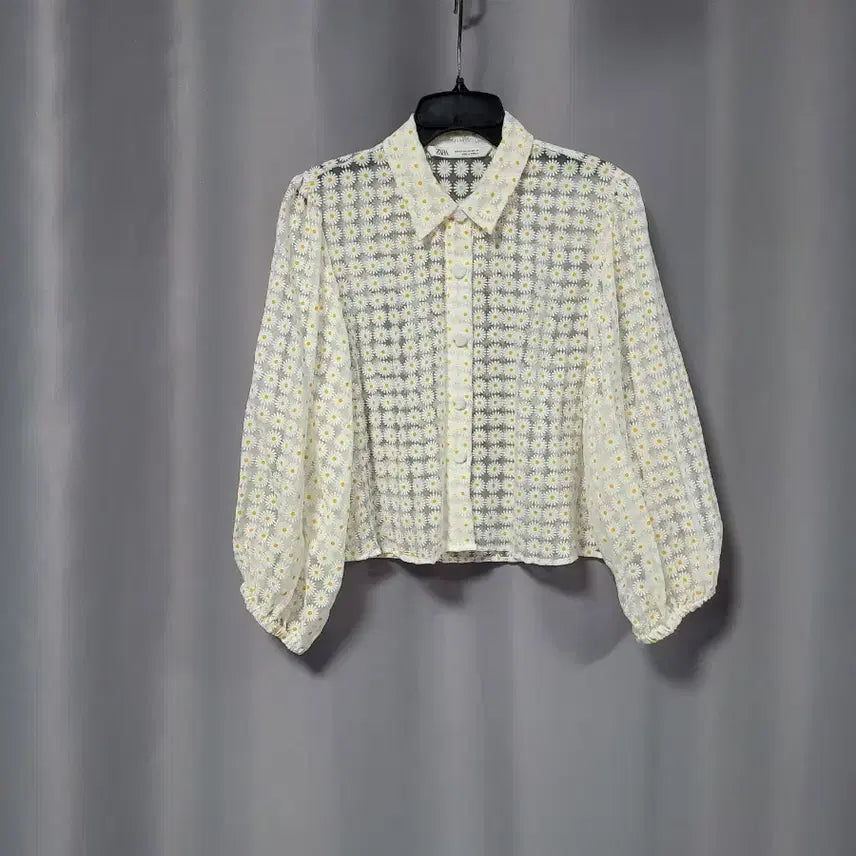 [BUNJANG] Zara Daisy See-through Blouse / 자라 데이지 시스루 블라우스