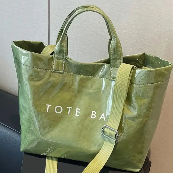 [BUNJANG] Perfect Lily Olive Green Dot Tote Shoulder Bag / Perfect Lily 올리브 그린 도트 겸 숄더백