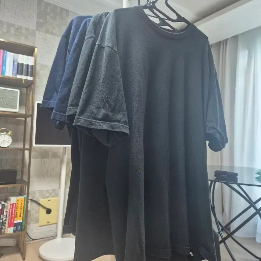 [BUNJANG] Printstar Basic 17s Half Sleeve T-shirts (4-Pack) - XXL / 프린트스타 기본 17수 반팔티 4장 XXL (블랙2 네이비2)