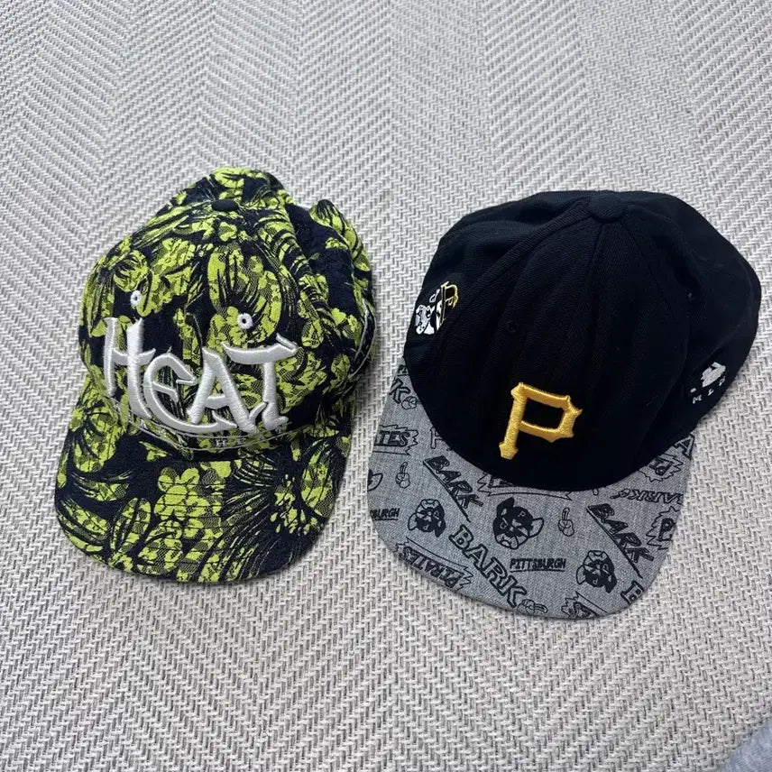 [BUNJANG] Pittsburgh &amp; Flower Snapback Hat Set / 모자 2종 세트 (피츠버그/플라워)