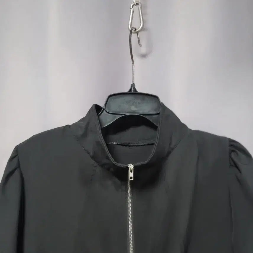 [BUNJANG] Spandex Crop Zip-Up Jacket / 스판 크롭 집업 자켓