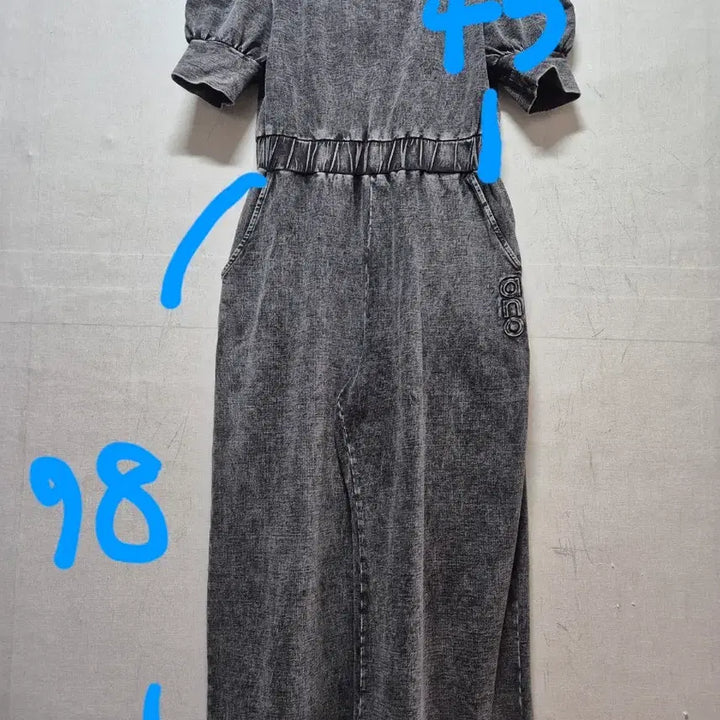 [BUNJANG] Alexis N Washed Denim Jumpsuit / 알렉시스 N 워싱 데님 점프수트