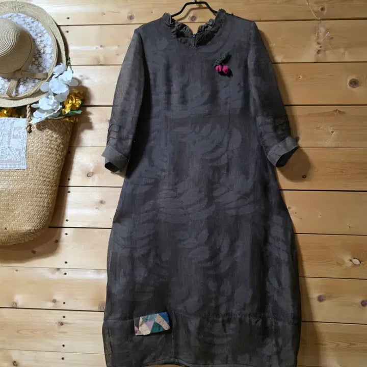 [BUNJANG] 100% Rayon Dress / 인견100% 원핏. (코사지 코디용입니다