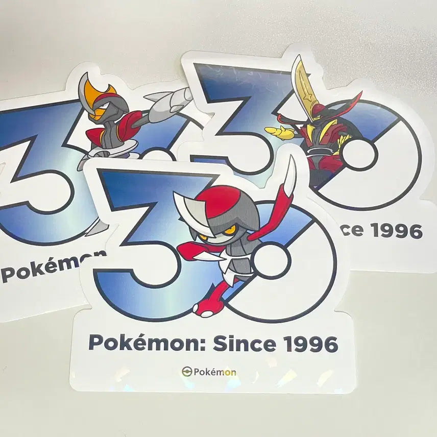 [BUNJANG] Pokemon 30th Anniversary Logo Sticker Set / 포켓몬 30주년 로고 스티커 자망칼 절각참 대도각참 진화 세트
