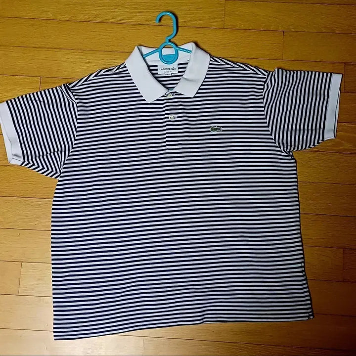 [BUNJANG] Lacoste Striped Short-Sleeve Polo Shirt / 라코스테 스트라이프 반팔 카라티