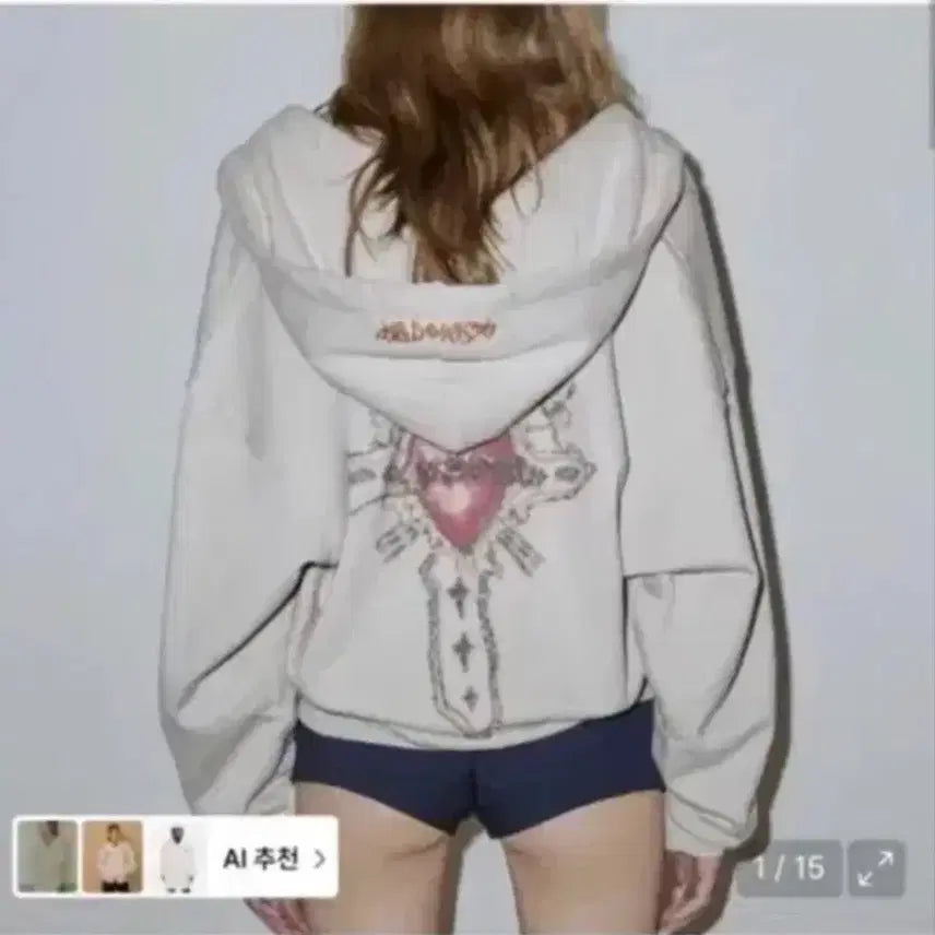 [BUNJANG] Sculptor Bead Hoodie Zip-Up White / (M) 스컬프터 비즈 후드집업 화이트