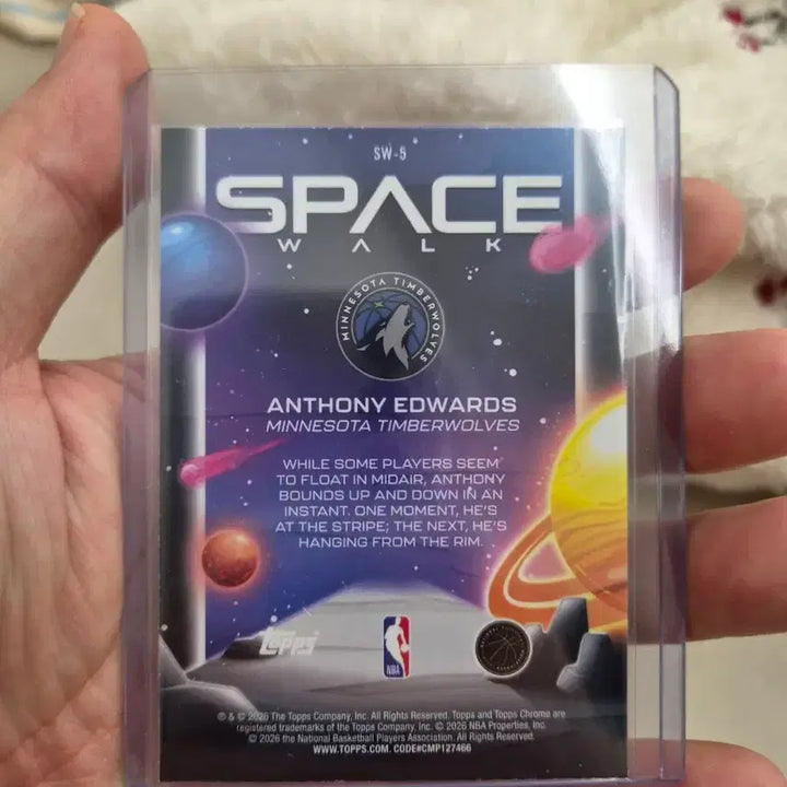 [BUNJANG] Topps Anthony Edwards Spacework Card 