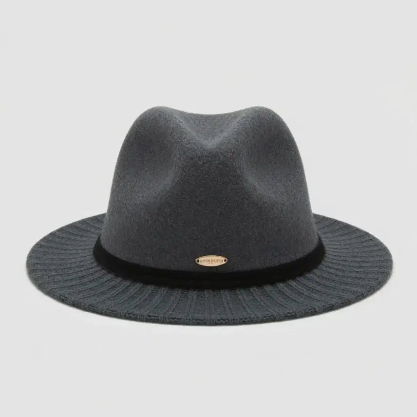 [BUNJANG] Grey Felt Wool Hat with Bee Embellishment / 그레이 펠트 울 모자 꿀벌 장식