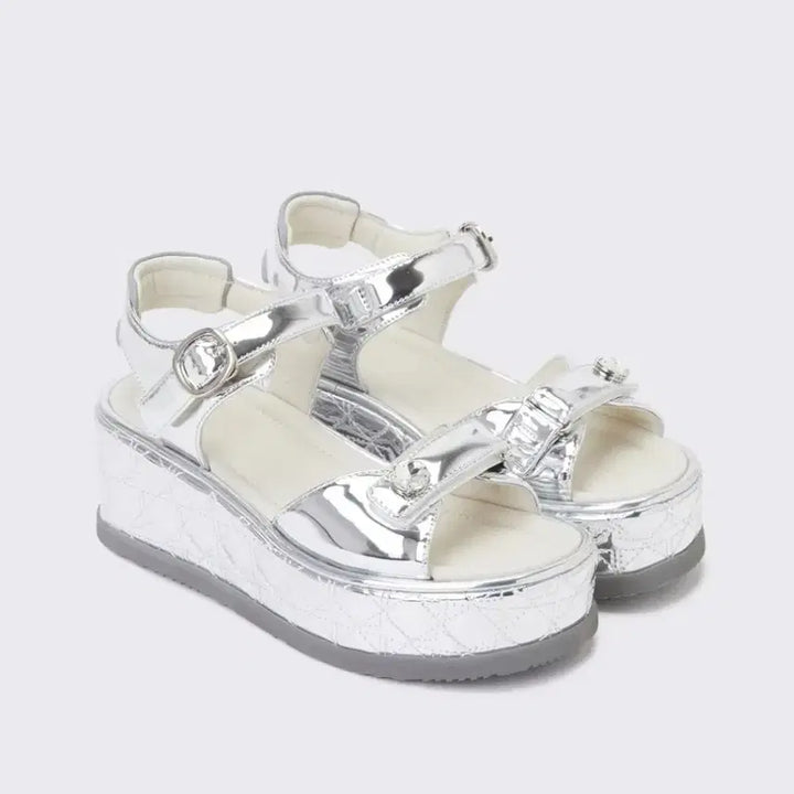 [BUNJANG] SUECOMMA BONNIE Silver Sandals / 슈콤마보니 샌들 230