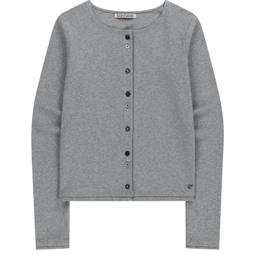 [BUNJANG] Koiseio Low Edge Cardigan - Mélange Grey / 코이세이오 로우 엣지 가디건 멜란지그레이