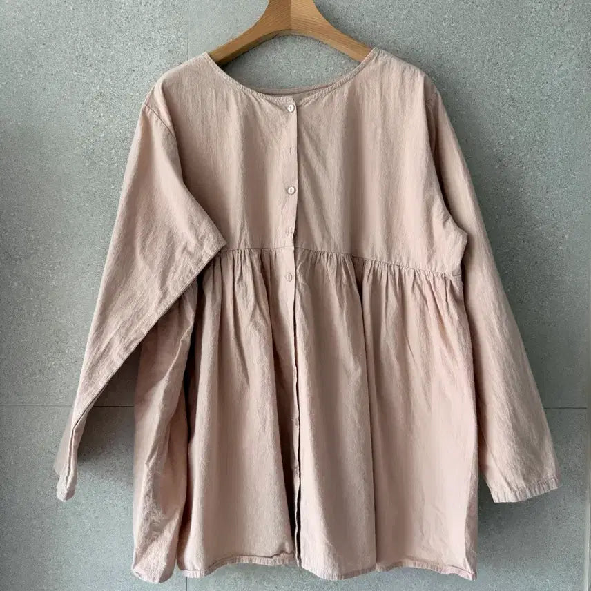 [BUNJANG] Samansa Mos Baby Doll Style Shirring Blouse / 사만사모스 베이비돌스타일 긴팔 셔링 블라우스
