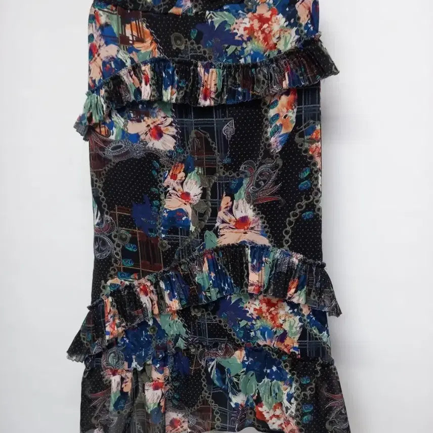 [BUNJANG] TIME ChoonHa Chiffon Kkang Kang Long Skirt / 타임 TIME 춘하 쉬폰 캉캉 롱 스커트 61 33-55