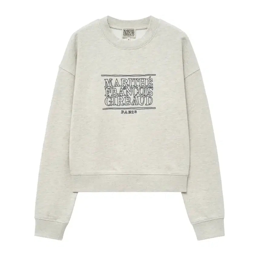 [BUNJANG] Marithe Francois Girbaud Doodle Classic Logo Sweatshirt Oatmeal / 새상품) 마리떼 두들 클래식 로고 맨투맨 - 오트밀