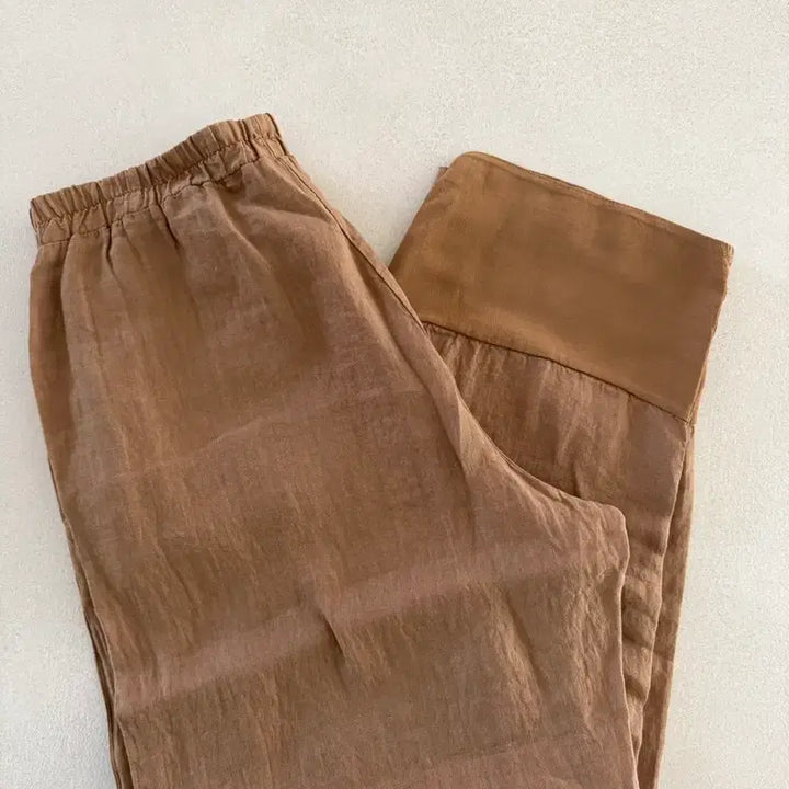 [BUNJANG] Transit Par Such Linen Bending Pants Camel / 트랜짓 린넨 밴딩 팬츠 카멜 44