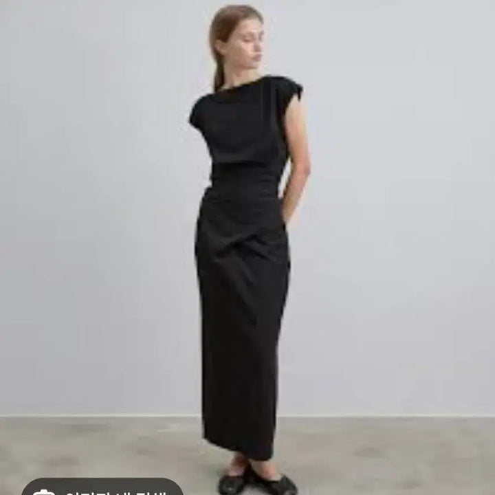 [BUNJANG] Googol Zip Drape Maxi Long Dress Black / 고퀄집 드레이프 드레프트 맥시롱원피스