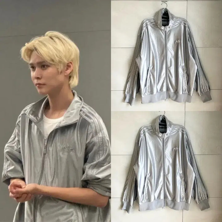 [BUNJANG] RIIZE Eunseok Wear Adidas Oversized Firebird Light Onyx Jersey / [라이즈 은석 착용] 아디다스 오버사이즈 파이어버드 라이트 오닉스 져지
