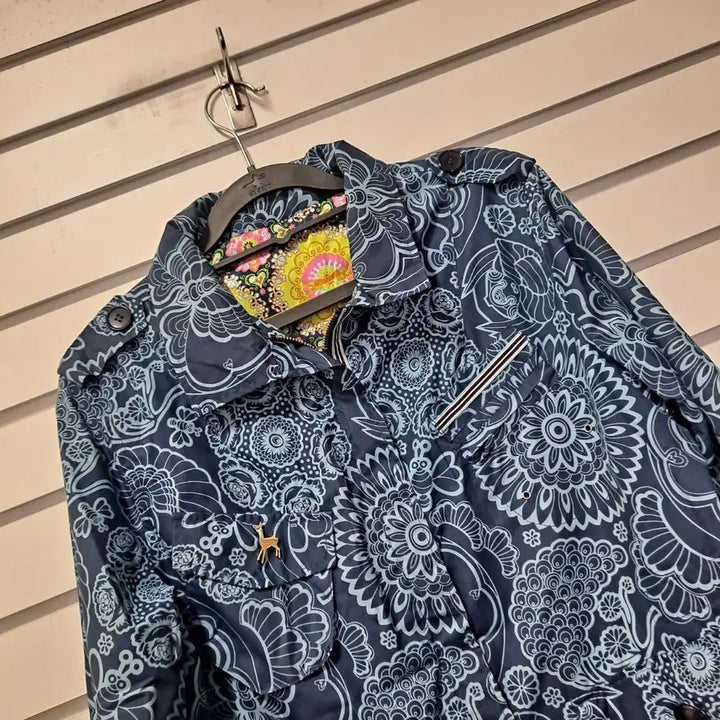 [BUNJANG] Flower Pattern Blue Jumper / 플라워 패턴 블루 점퍼 작77 옷장꾸미기