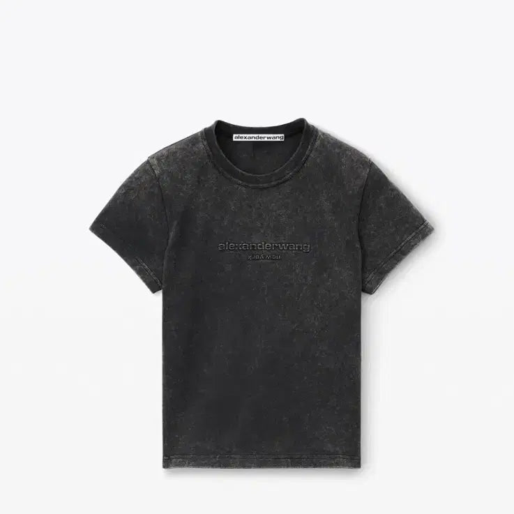 [BUNJANG] Alexander Wang Washed T-Shirt / (새상품)알렉산더왕 엠보싱로고 애시드 워시 반팔티셔츠 L사이즈