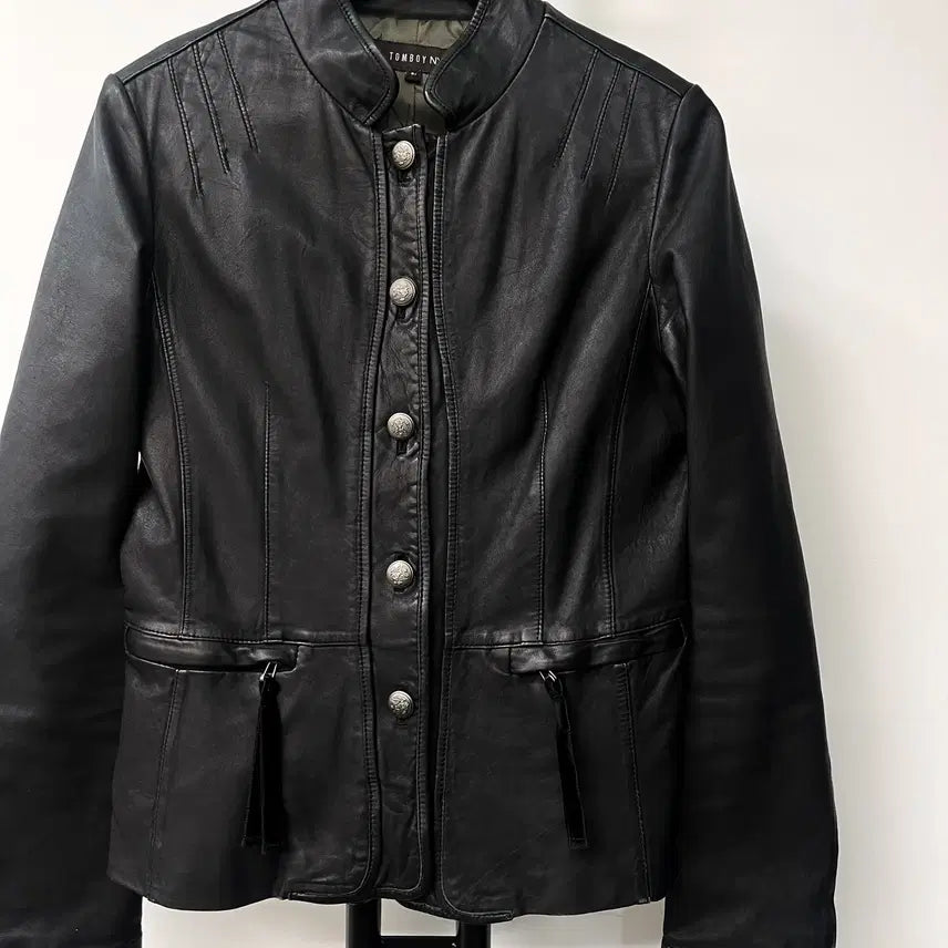 [BUNJANG] Tomboy NY Antique Lamb Leather Jacket / 톰보이 NY 앤티크 램 레더 자켓
