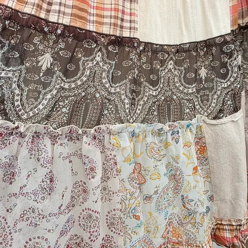 [BUNJANG] Patchwork Long Skirt Ethnic Style / 패치워크 롱 스커트 에스닉 스타일