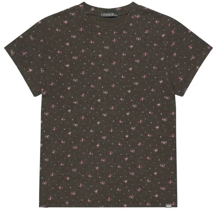 [BUNJANG] COYSEIO Flower Plain Pattern Short Sleeve T-Shirt / COYSEIO 038플라워 플레인 패턴 반팔 flower plain