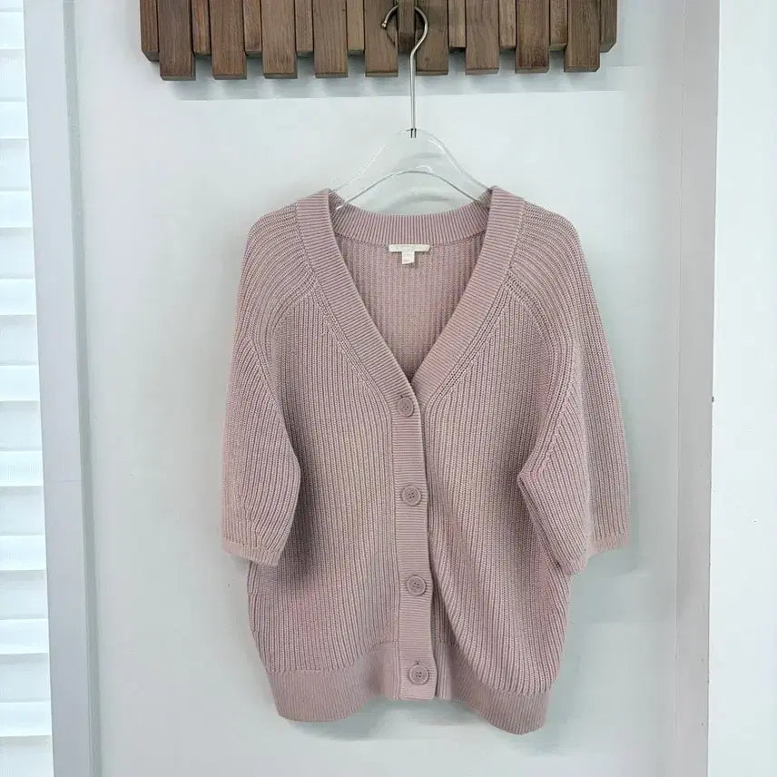 [BUNJANG] COS Ribbed Knit Half Sleeve Cardigan / 코스 반팔 가디건