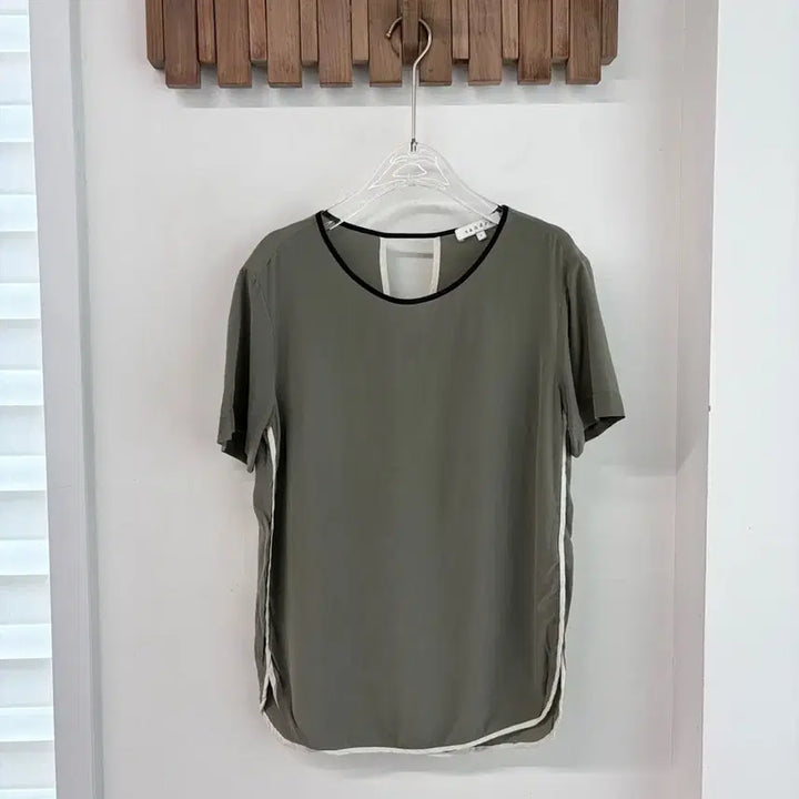 [BUNJANG] Sandro 100% Silk Short Sleeve Blouse / 산드로 실크100 반팔 블라우스