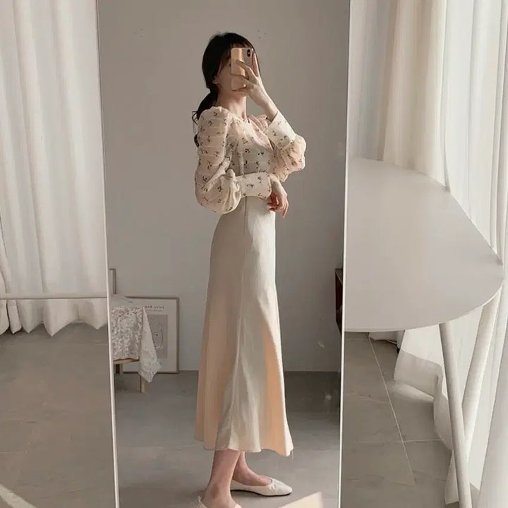 [BUNJANG] Flare Long Skirt / 플레어 롱스커트