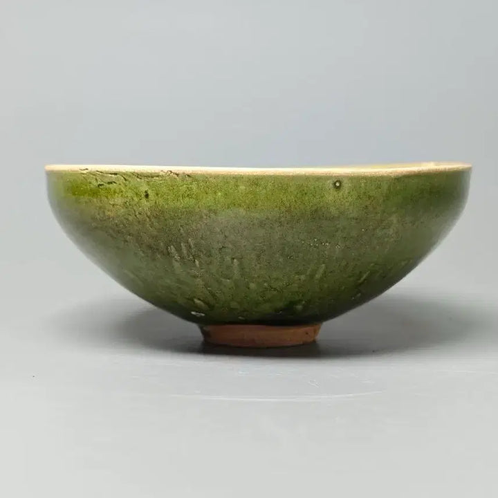 [BUNJANG] Yuan-Ming Dynasty Celadon Tea Bowl with Floral and Cloud-Phoenix Motifs / [진품] 출토품 원말 명초 녹유 인화 운봉문 완 중국도자기 골동품 고미술