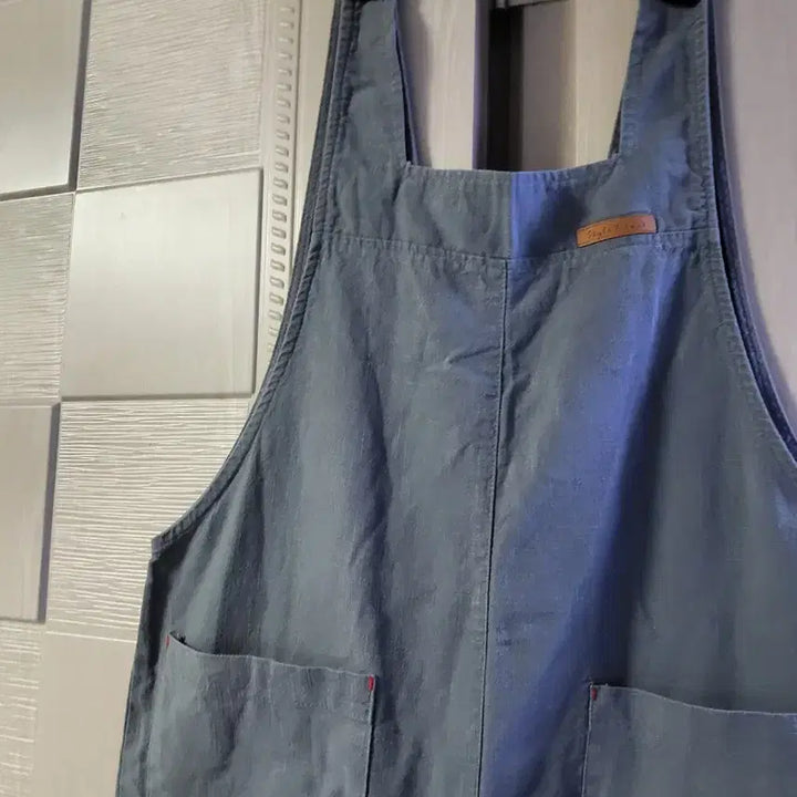 [BUNJANG] Blue Linen Jumpsuit / 청색 마 점프수트
