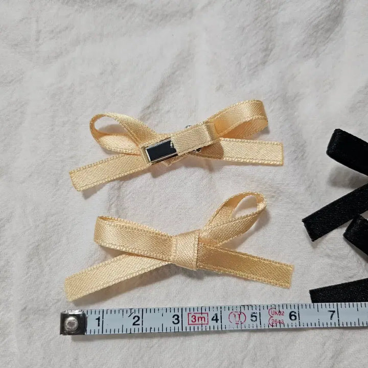 [BUNJANG] Mini Ribbon Hairpin Yellow / (새상품) 미니 리본 헤어핀 옐로우 6~7cm
