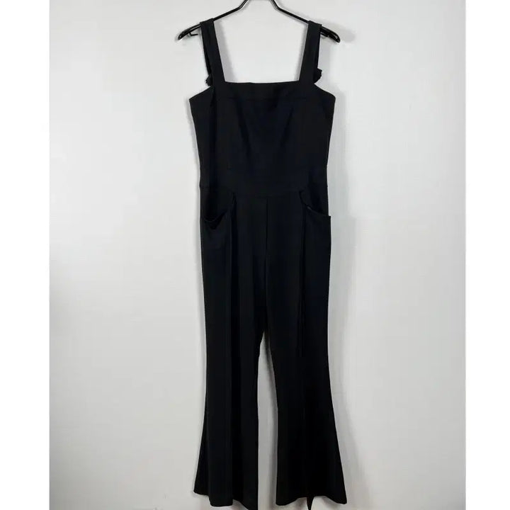 [BUNJANG] Korean Made Bootcut Overalls Black F/Laden / 부츠컷 국내제작 멜빵 바지 블랙 여F/라덴