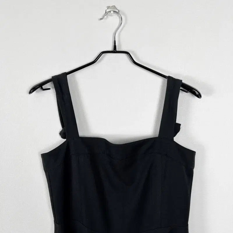 [BUNJANG] Korean Made Bootcut Overalls Black F/Laden / 부츠컷 국내제작 멜빵 바지 블랙 여F/라덴