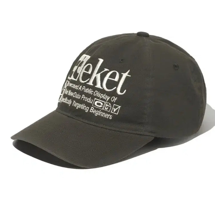 [BUNJANG] Teket Charcoal Basic Cap Hat / 테켓 캡 모자 차콜 새상품