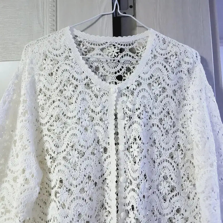 [BUNJANG] Hand-knitted Cardigan / 손뜨개 가디건