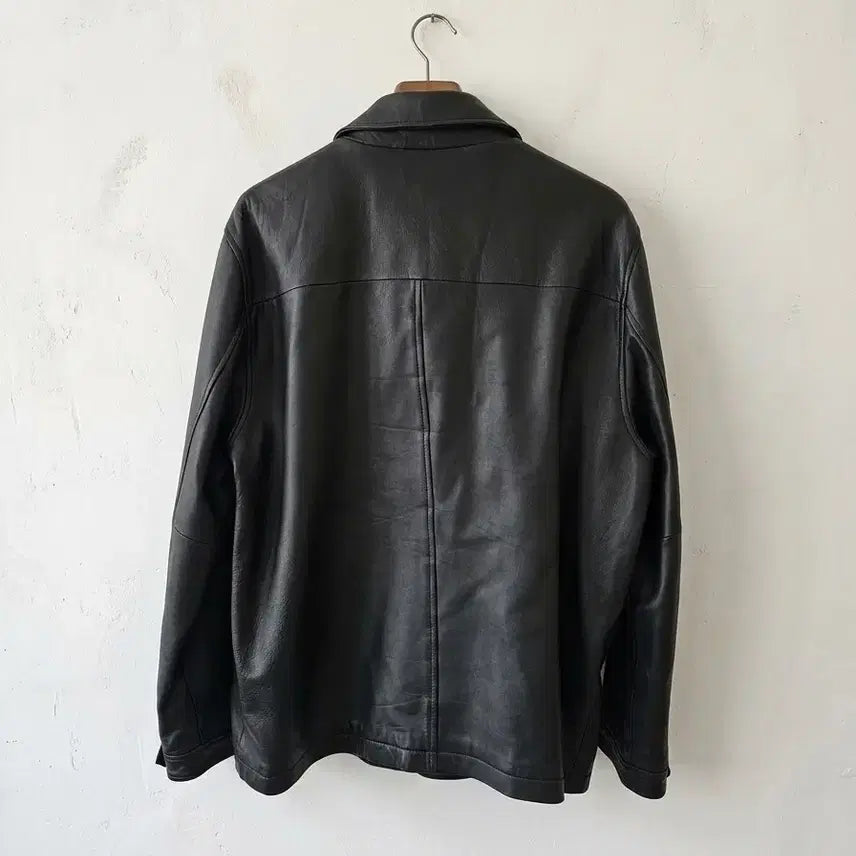 [BUNJANG] Giordano Jeans Leather Jacket XL / 지오다노진스 가죽 자켓 XL