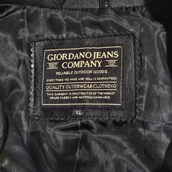 [BUNJANG] Giordano Jeans Leather Jacket XL / 지오다노진스 가죽 자켓 XL