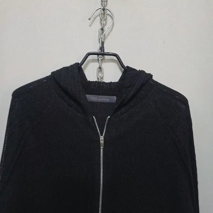 [BUNJANG] MOE Lightweight Knit Hooded Zip-Up / 모에 moe 니트  후드 집업(얇음)