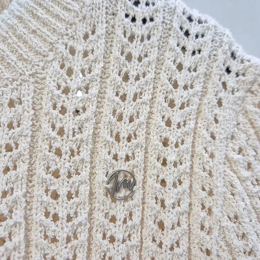 [BUNJANG] IT MICHAA Punch Short Sleeve Knit Sweater / 잇미샤 펀칭 반팔 니트 스웨터