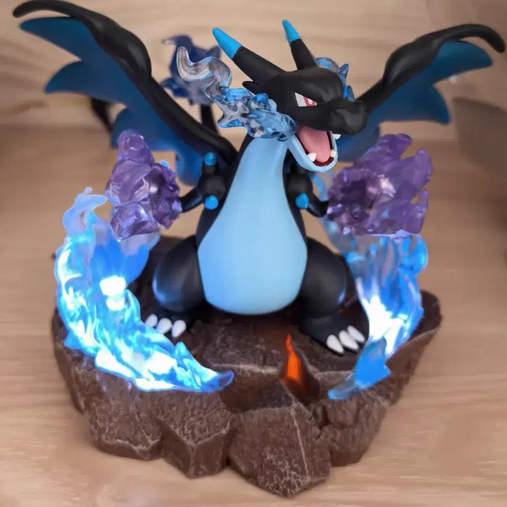 [BUNJANG] HOLLYBOX Genuine Pokémon Mega Charizard X LED Figure / [HOLLYBOX 정품] 포켓몬스터 메가리자몽X LED 피규어