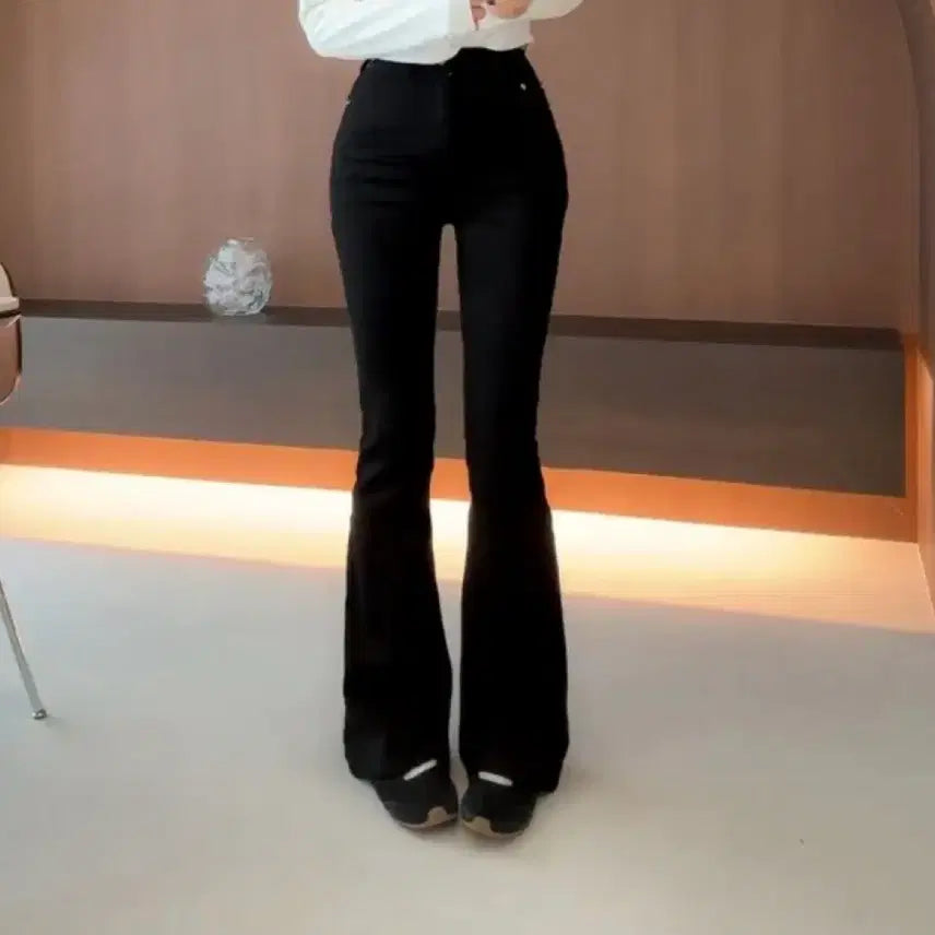 [BUNJANG] Abless Black Bootcut Denim Pants / 새상품) 에이블리 블랙색상 나쇼중 부츠컷 데님 팬츠