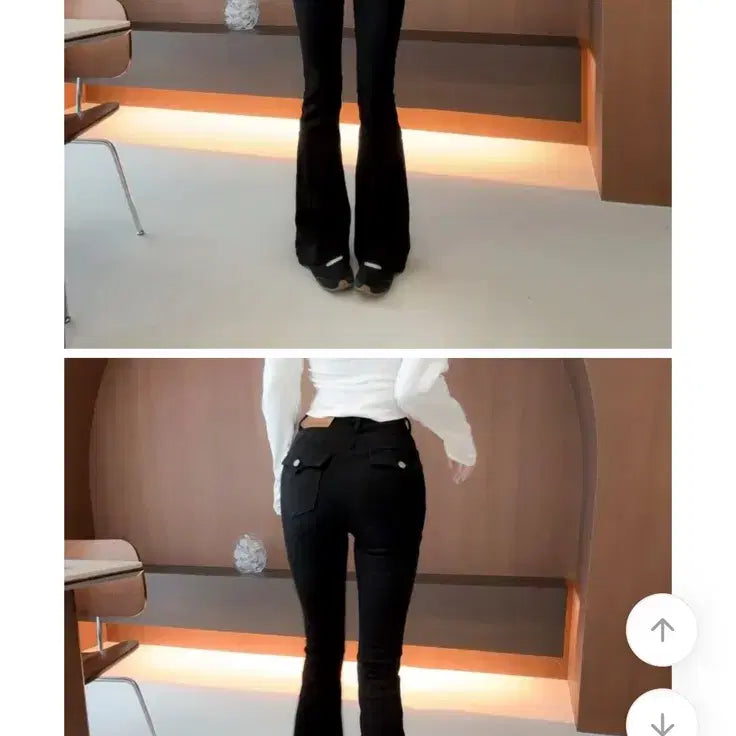 [BUNJANG] Abless Black Bootcut Denim Pants / 새상품) 에이블리 블랙색상 나쇼중 부츠컷 데님 팬츠