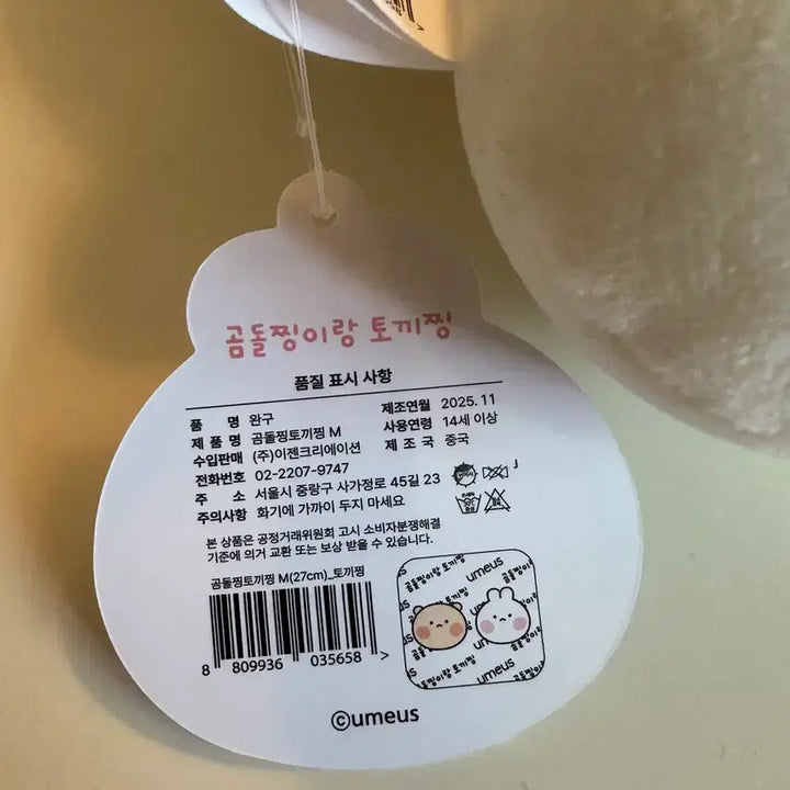 [BUNJANG] Bear Mascot Rabbit Mascot Medium Plush Doll Size M / 곰돌찡 토끼찡 중형 인형 M사이즈