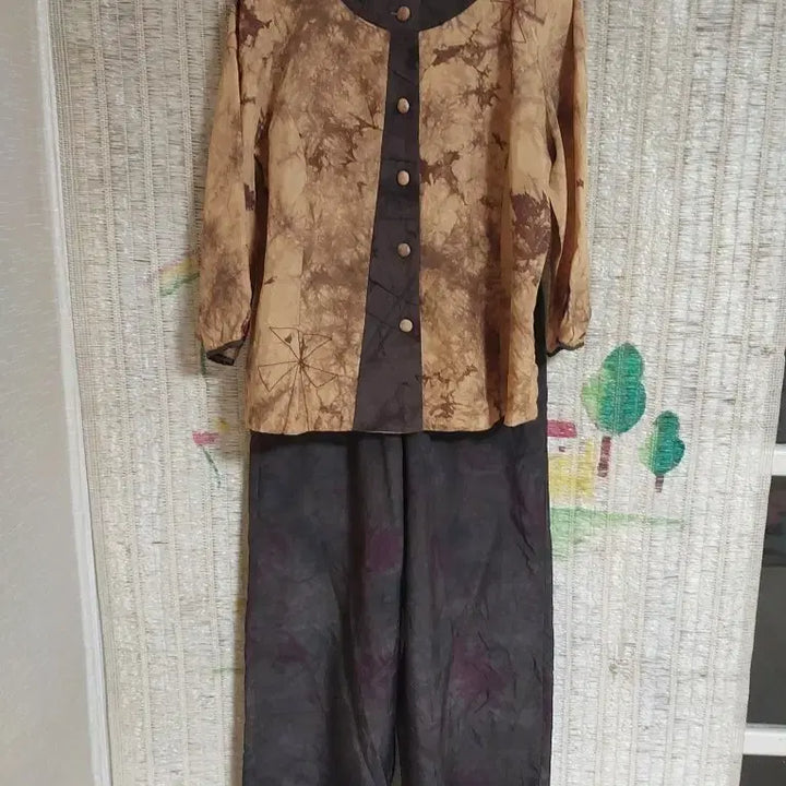 [BUNJANG] Natural Dyed Blouse and Pants Set / 천연염색 블라우스+ 바지 세트
