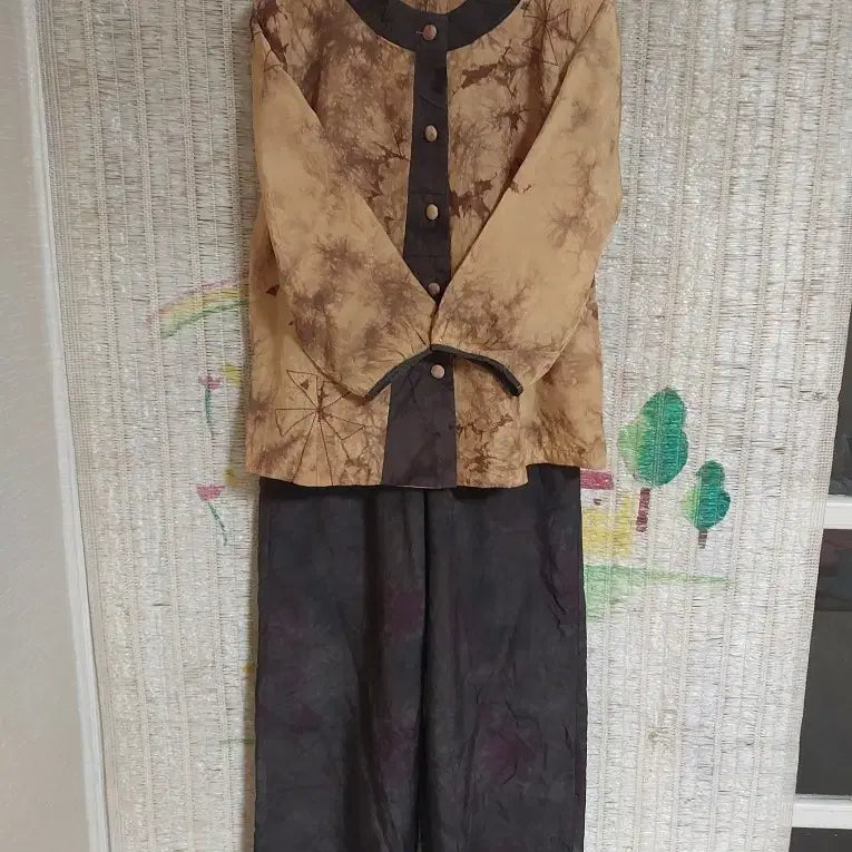 [BUNJANG] Natural Dyed Blouse and Pants Set / 천연염색 블라우스+ 바지 세트